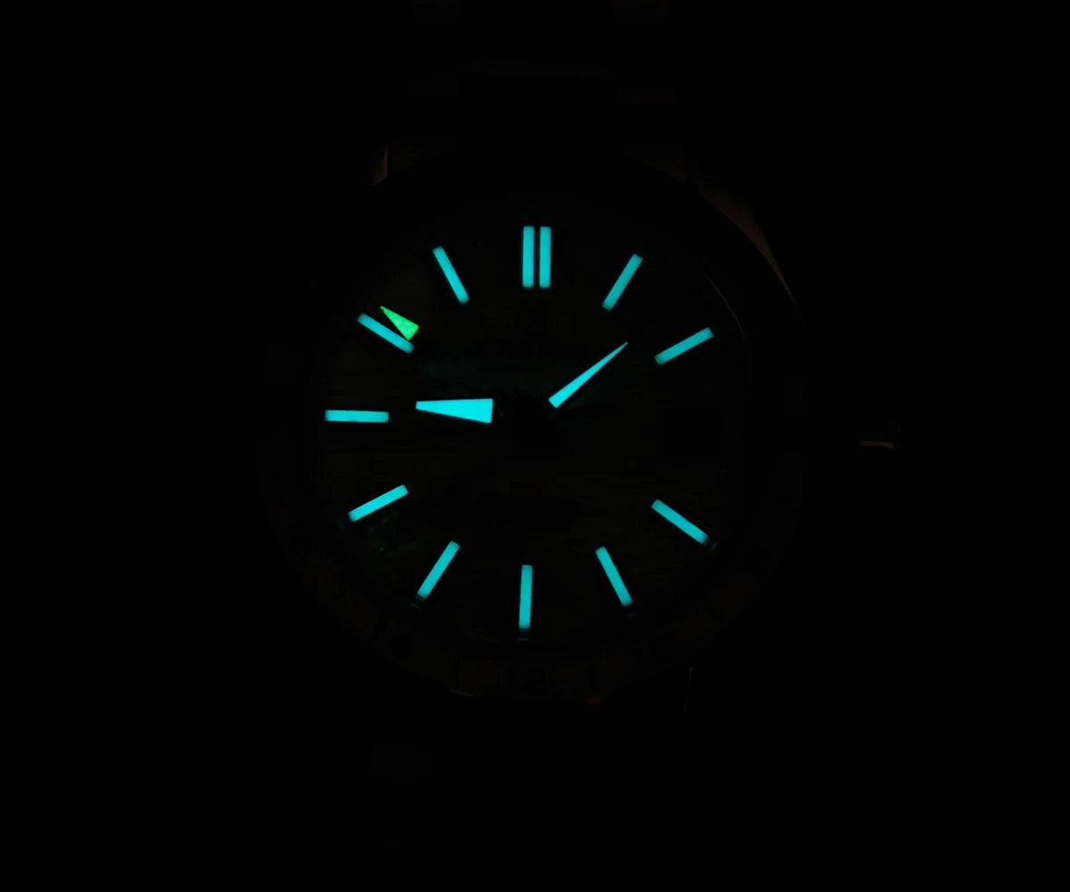 Cronos New 39mm Texture Dial Mechanical Men Watch NH34 Automatic Mechanical Bubble Sapphire Glass Brushed Bracelet 100M L6029 V2